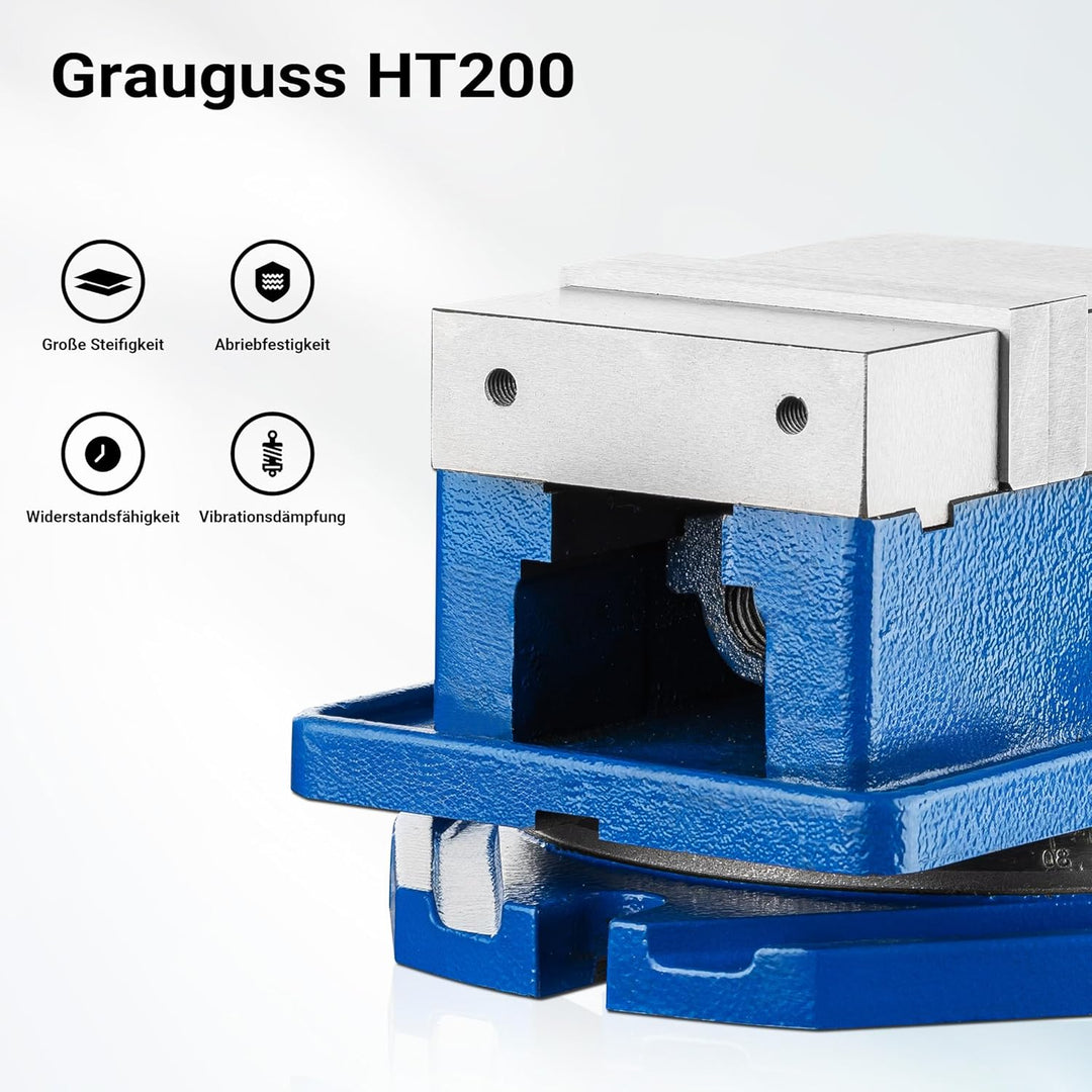 Präzisions-Schraubstock, Maschine, Backenbreite 100 mm, schwenkbar, Haltewerkzeug Werkbank