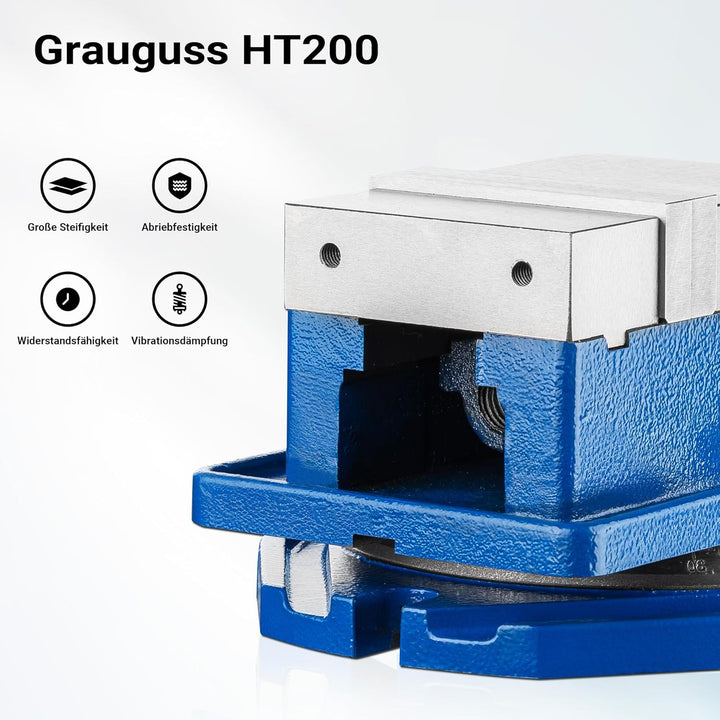Präzisions-Schraubstock, Maschine, Backenbreite 100 mm, schwenkbar, Haltewerkzeug Werkbank