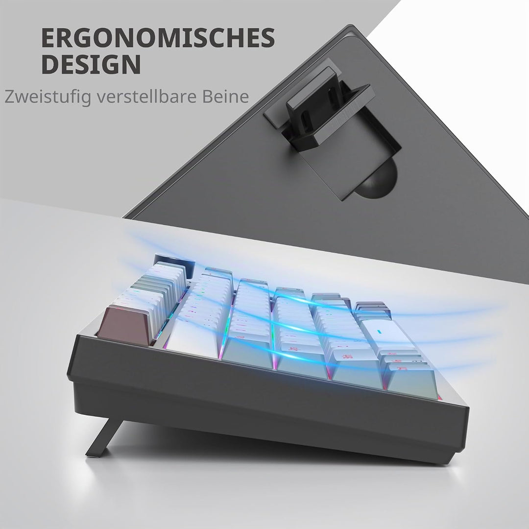 SOLIDEE Verkabelte Mechanische Gaming Tastatur 75 Prozent,hot-swap-fähige Mechanische Tastatur mit G