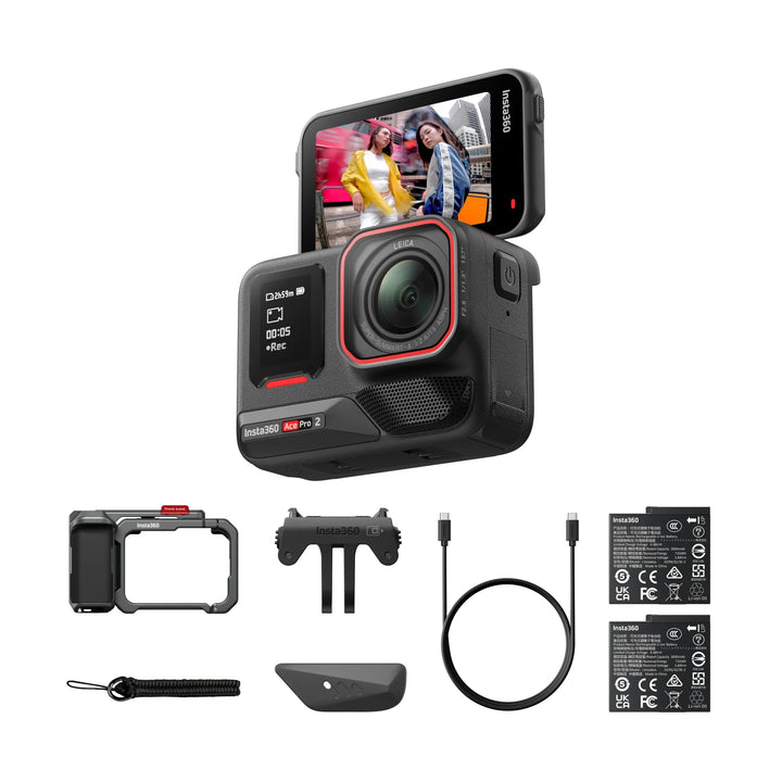 INSTA360 Caméra Ace Pro 2 Pack Xplorer + 2 Batterien Garantie 2 Jahre