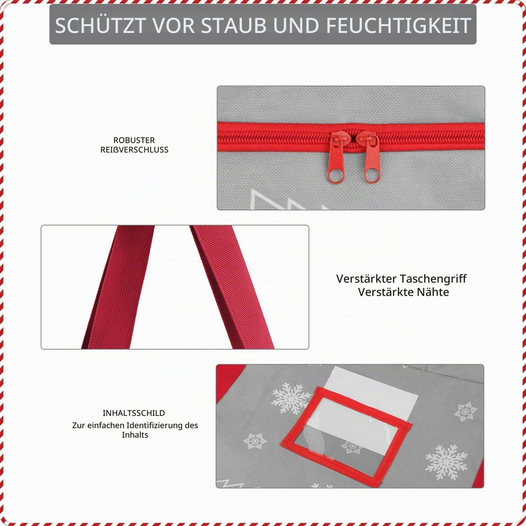 Jangostor Weihnachtsbaum Aufbewahrungstasche - Weihnachtsbaumtasche für Bäume bis zu 270 cm mit Trag