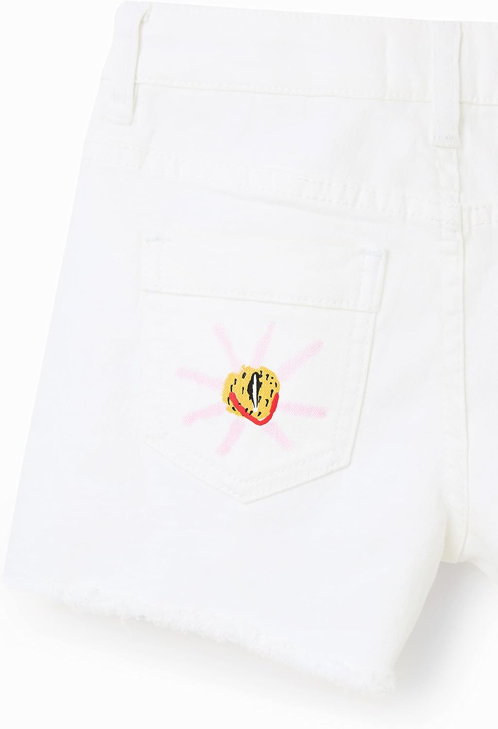 Desigual Mädchen Denim_Flowers Jeans 12 Jahre Weiss, 12 Jahre Weiss
