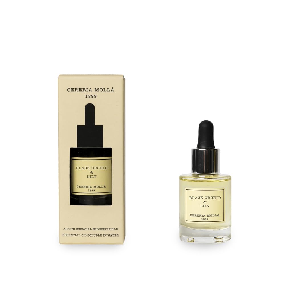 Cereria Molla 1899 Black Orchid &amp; Lily Duftöl für Diffusor 30ml Flasche Zerstäuber, BR3023
