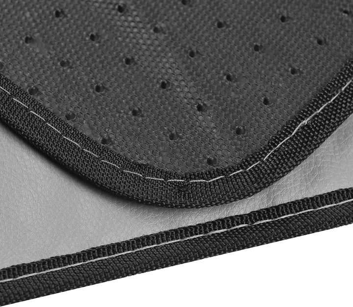 Flying Banner Universal Sitzbezug Auto Komplettset mit rutschfesten Auto-Fussmatte (Combo Set, Grau)