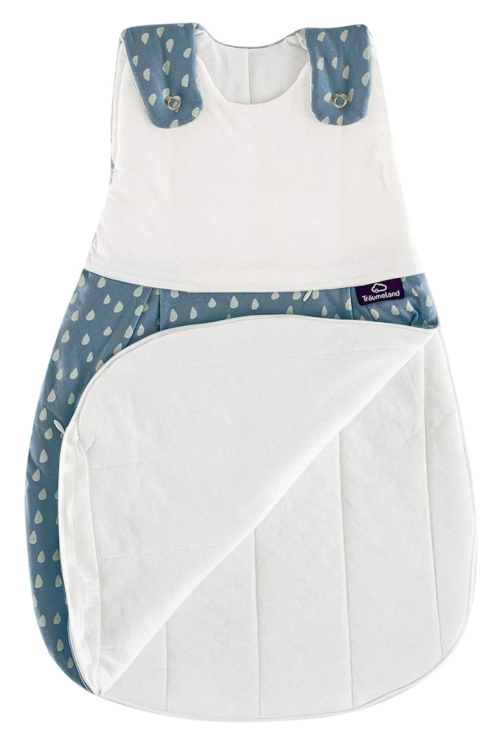 Träumeland S0102703 Aussenschlafsack LIEBMICH Tropfen Ozeanblau 56/62, mehrfarbig