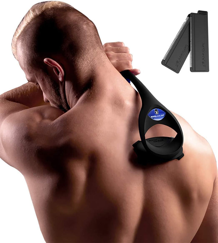 baKblade 2.0 Plus Rückenrasierer Herren - Ergonomischer Rückenhaarentferner für Männer - Brust & Rüc