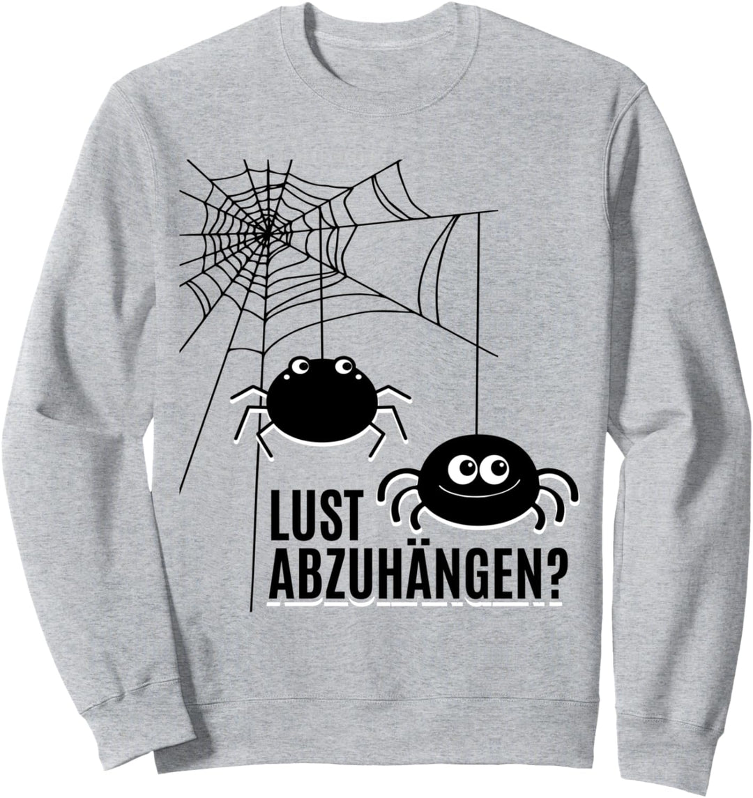 Halloween Fasching Spinne Lust Abzuhängen? Kinder Karneval Sweatshirt