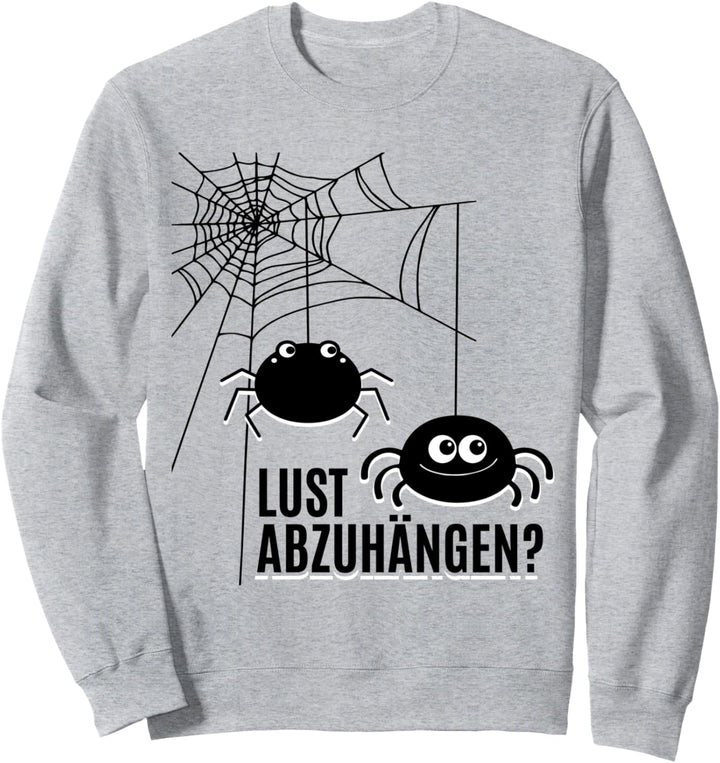 Halloween Fasching Spinne Lust Abzuhängen? Kinder Karneval Sweatshirt