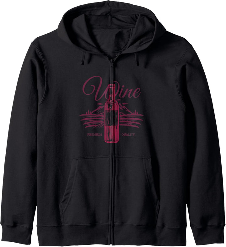 Wein Premium Qualität Flasche Geschenk Fun Kapuzenjacke