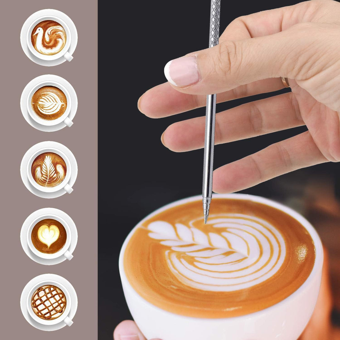 TechKen Milchkännchen,Milchkanne Edelstahl 900ml(32oz), Barista Zubehör Kaffee Milch Kännchen für Es