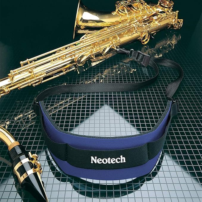 Neotech, Saxophongurt, weich Junior, Haken mit Drehgelenk navy, Marineblau Junior - Drehhaken Einfar