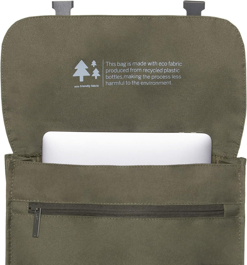 Lefrik - Praktischer Laptoprucksack Handy - Rucksack aus 100 % recycelter Stoff - Eco Friendly - Für