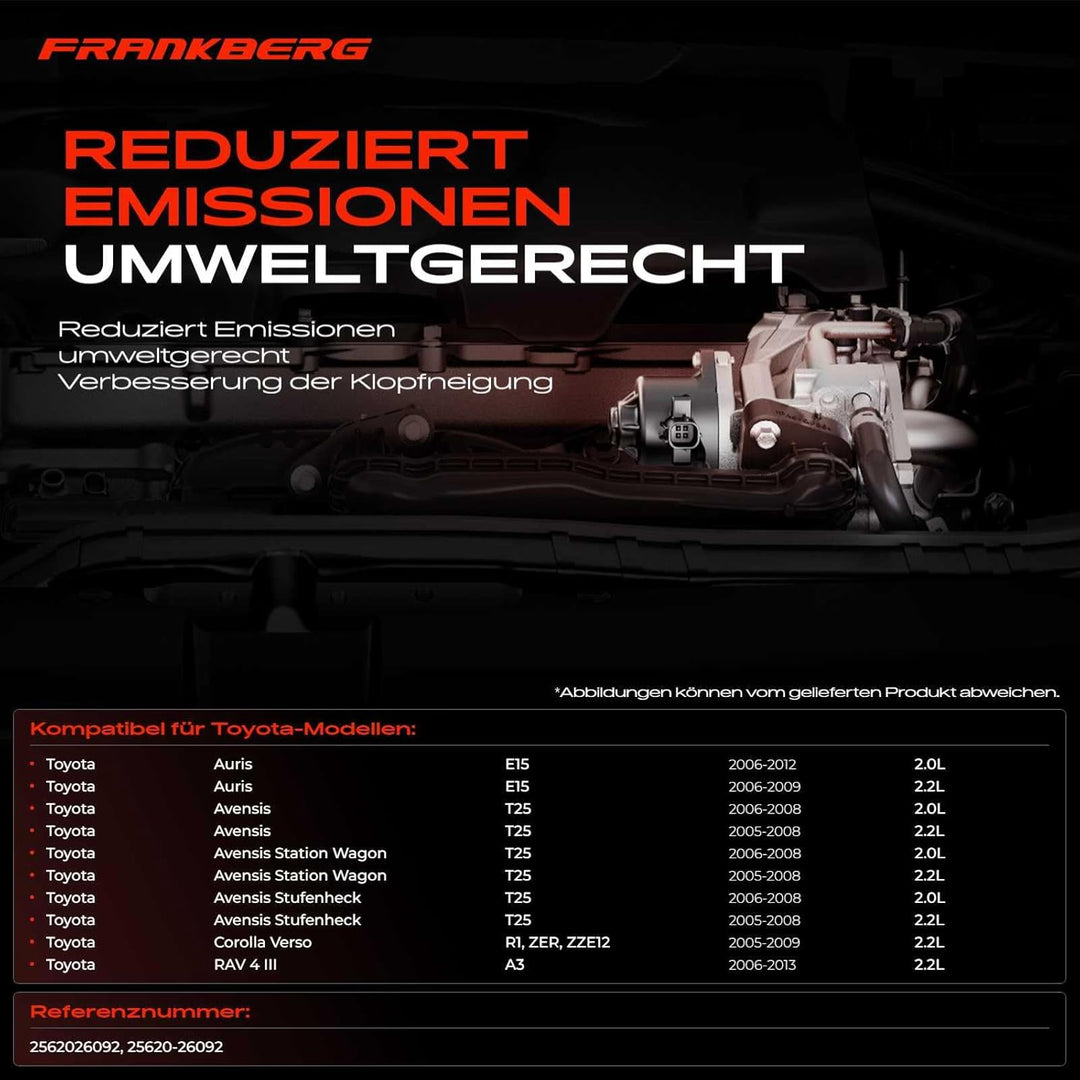 AGR-Ventil Abgasrückführungsventil für A-u-r-i-s ADE15 NRE15 Avensis T25 Corolla R1 ZER RAV 4 III A3
