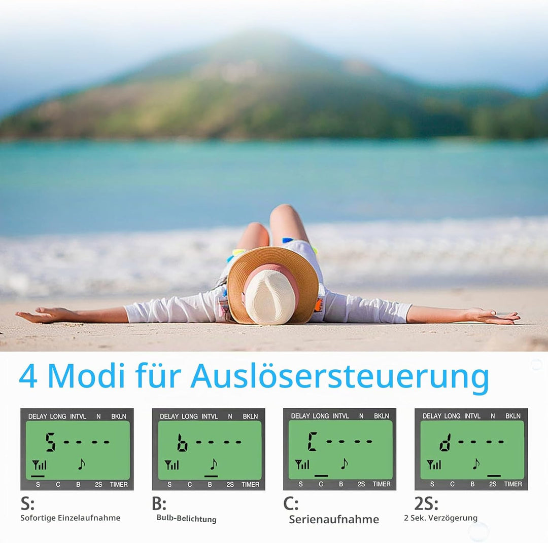 AODELAN Kabelloser Timer-Fernauslöser für Sony A7II A7R A7RII A7RIII A9 RX100 VI HX99 A6000 A77 A99