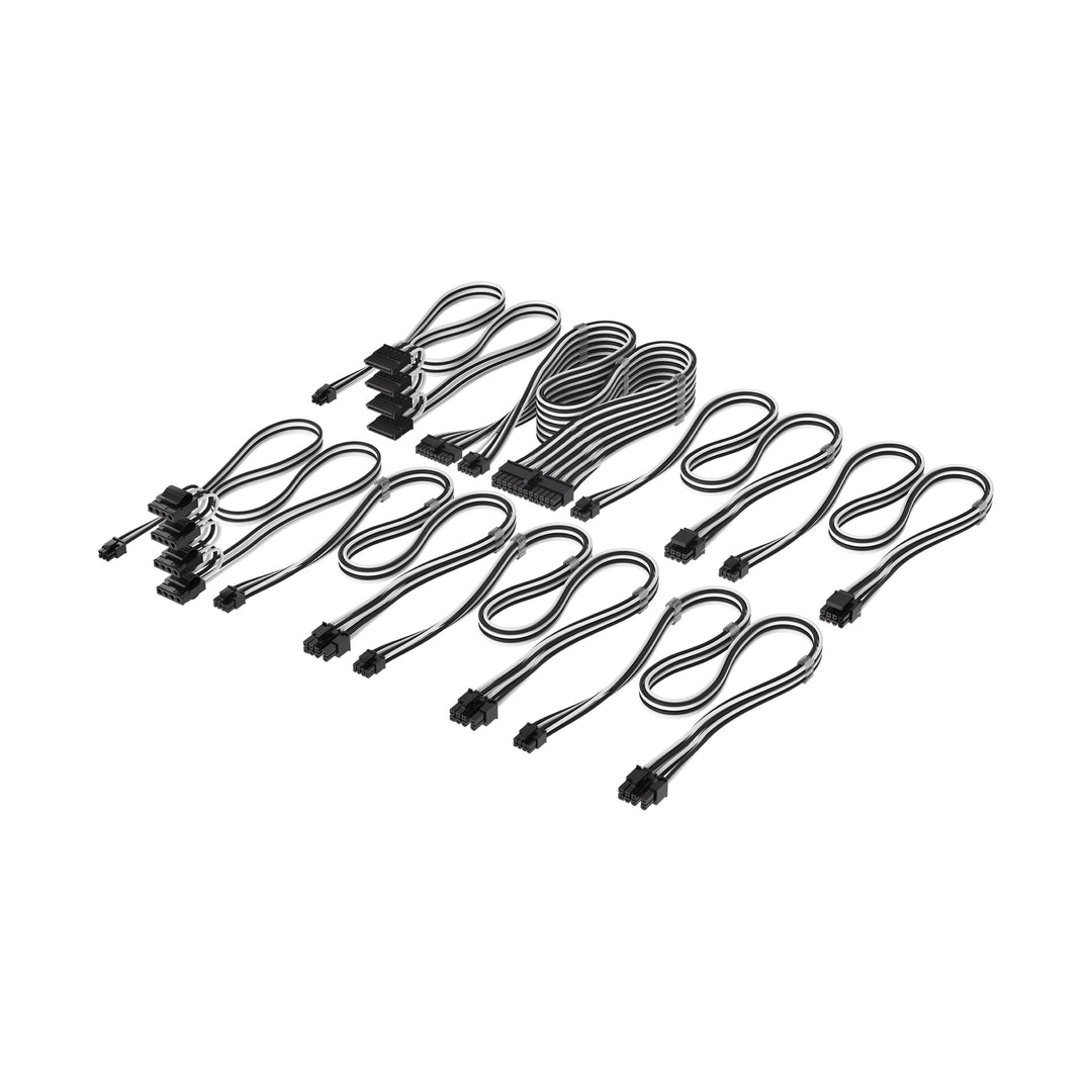 Corsair Elite Premium Pro-Kit mit Einzeln Ummantelten Typ 5-Netzteilkabeln – Flache Kabelkämme, Drei