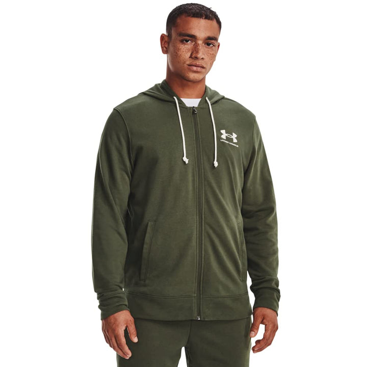 Under Armour Herren Rival Terry LC Full Zip XS (390) Marine Od Green / / Onyx White, XS (390) Marine