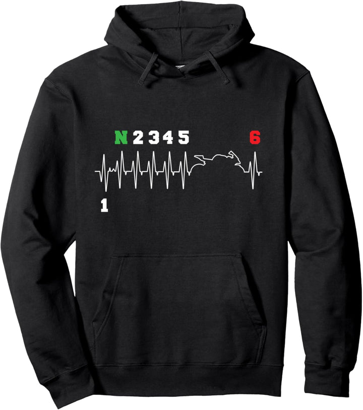 Motorrad Biker Schaltung Herzschlag Motorradfahrer Geschenk Pullover Hoodie