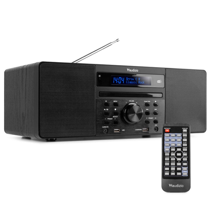 Audizio Prato - DAB Radio mit CD Player, MP3-Player, Bluetooth Radio, USB, DAB+, FM-UKW, Fernbedienu