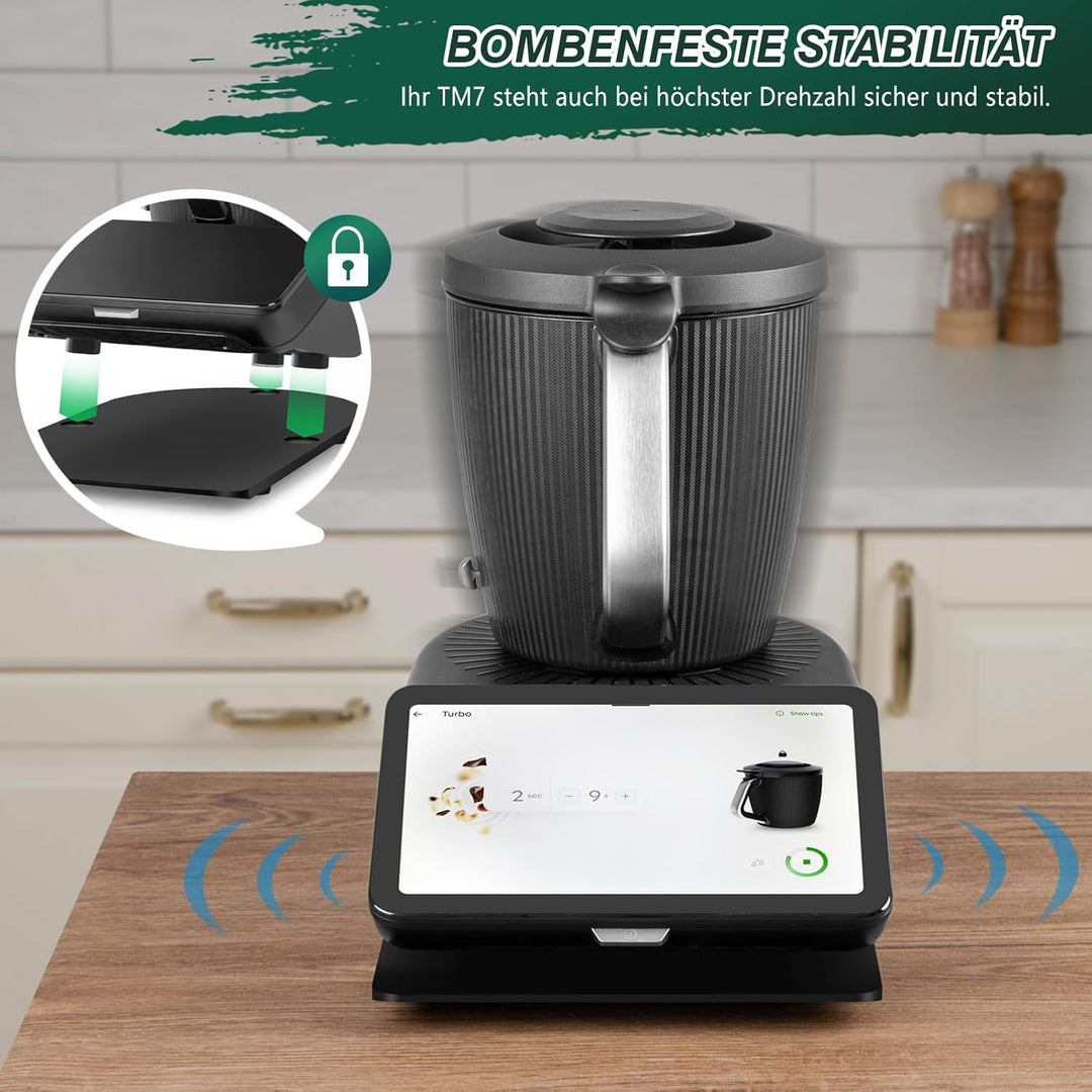 ANBOXIT Gleitbrett TM7 für Thermomix, Brett für Thermomix mit Teflon-Füssen, Leicht Gleitendes Acryl