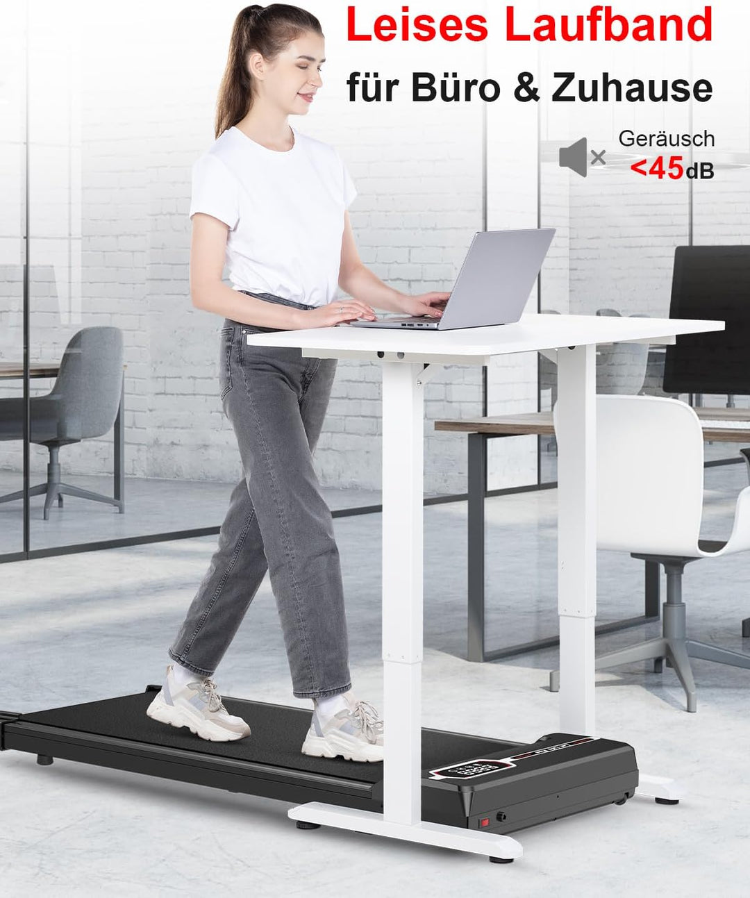 Dskeuzeew Walking Pad Laufpad - Laufband für Zuhause Gehband Walkpad Lauf Laufbänder Schwarz, Schwar