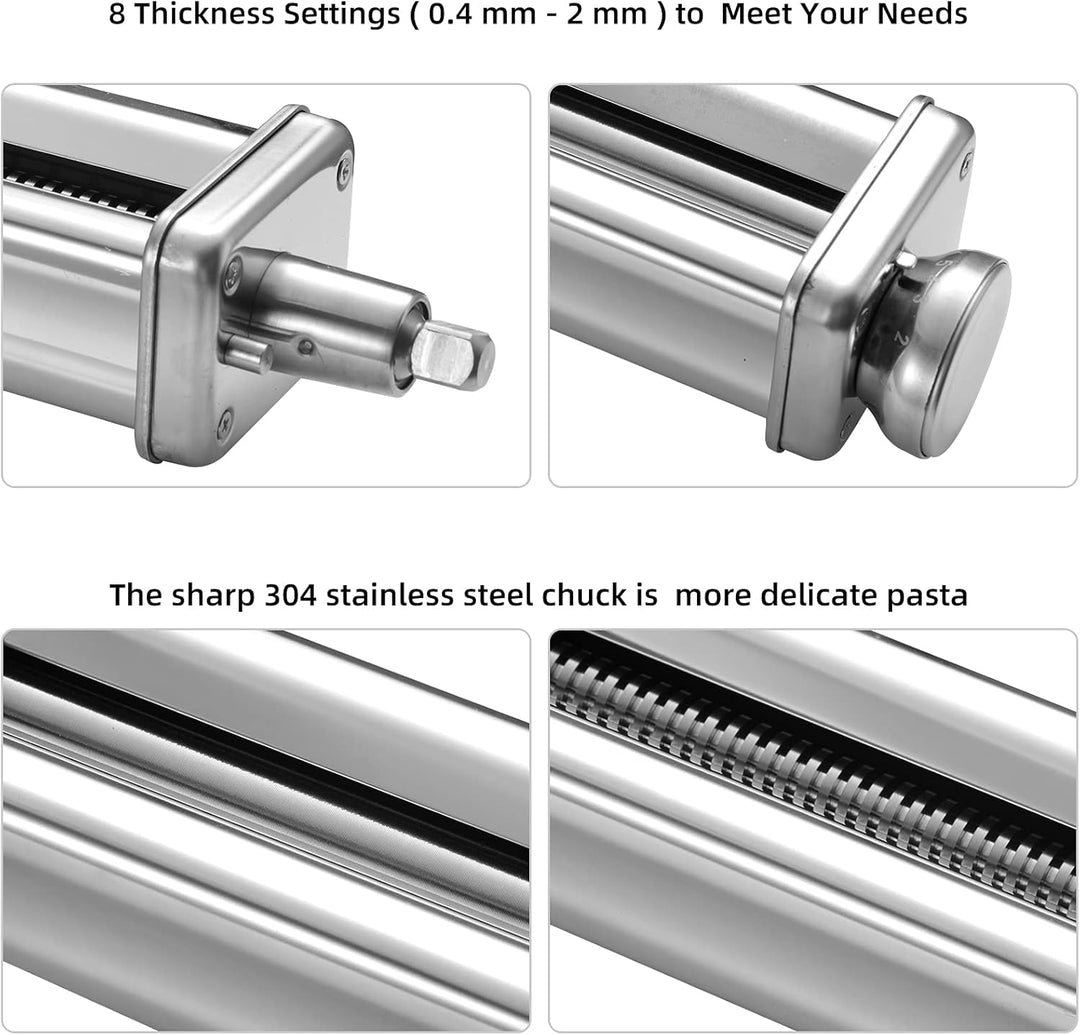 Gdrtwwh Nudelroller & Spaghettischneider Aufsätze Set für KitchenAid Standmixer/PHISINIC Standmixer,