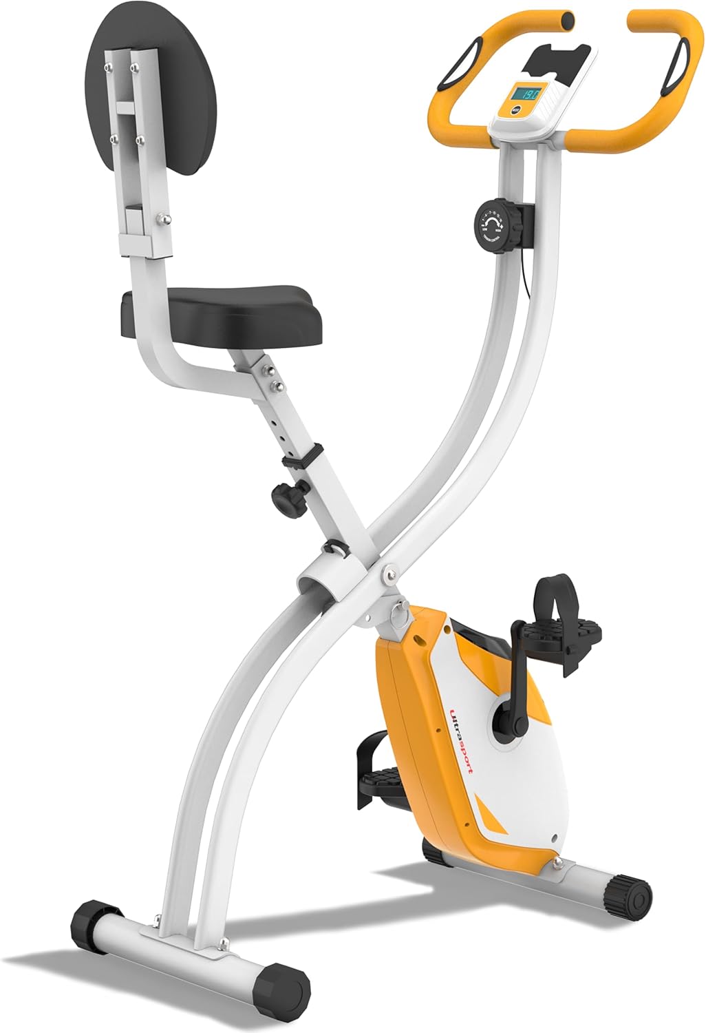 Ultrasport F-Bike, Faltbarer Heimtrainer, Hometrainer mit LCD Trainingscomputer,8 Widerstandstufen,