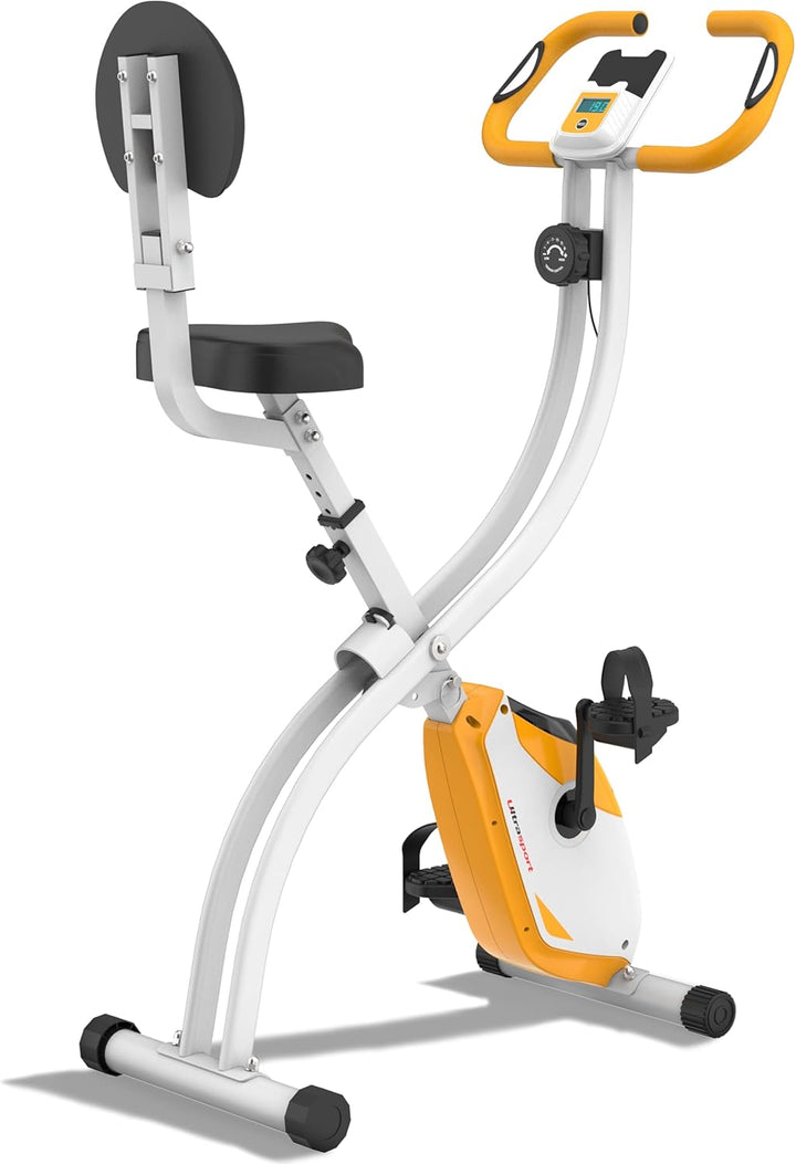 Ultrasport F-Bike, Faltbarer Heimtrainer, Hometrainer mit LCD Trainingscomputer,8 Widerstandstufen,