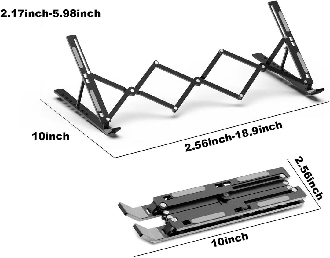 Laptop ständer aus Aluminium,Faltbarer,belüfteter Halter,laptopständer höhenverstellbar,Ergonomisch