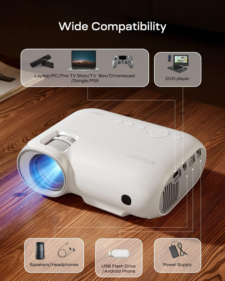 Beamer 4K【Official Netflix &amp; Dolby Audio】 15000 Lumen Zoom/Trapezkorrektur WiFi Bluetooth Beamer Ful