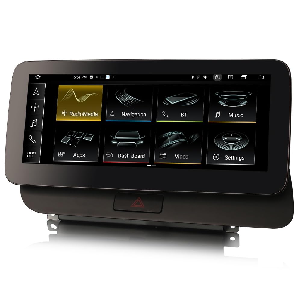 10,25 Zoll Acht-Kern Android 13 DAB+ Autoradio Für Audi Q5 mit GPS Navigation Unterstützt Drahtlos C