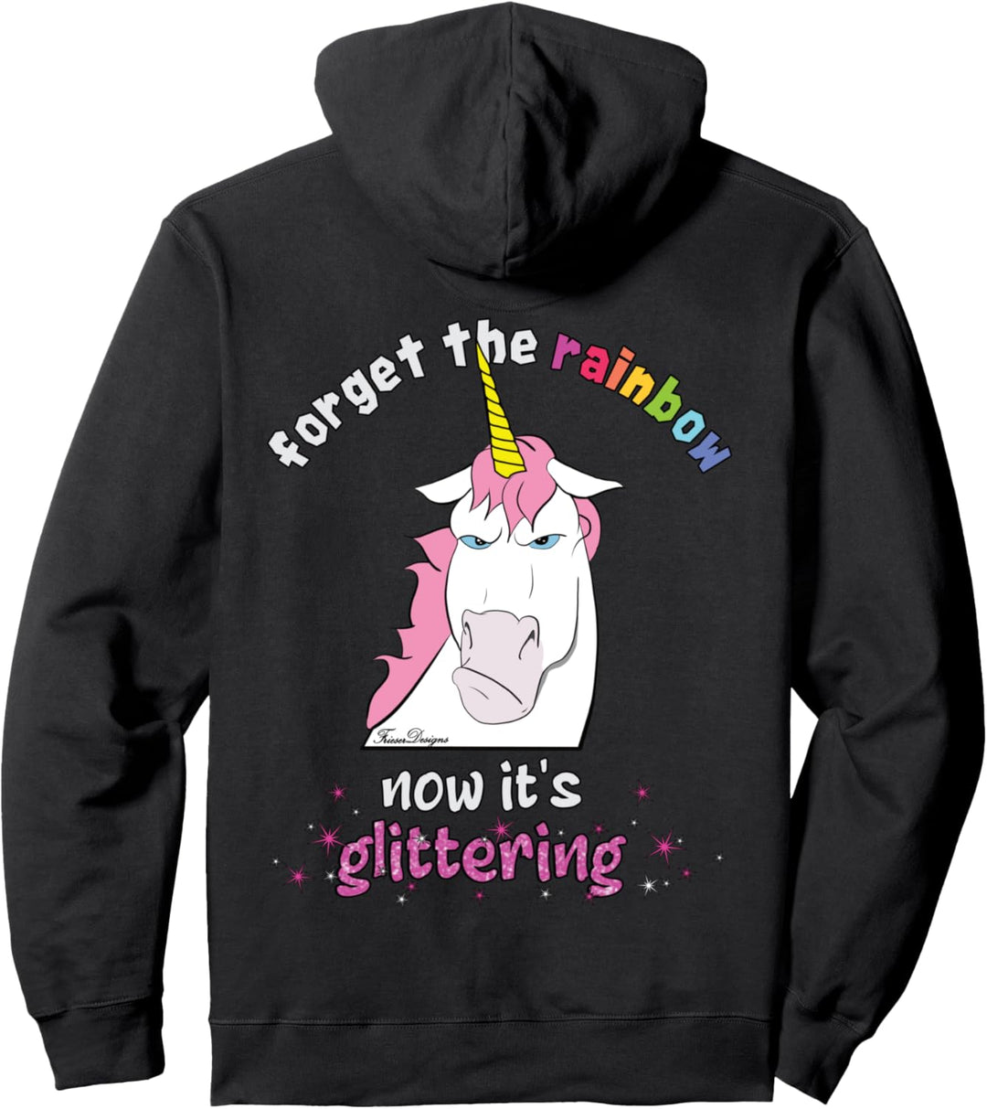 Jetzt ist Zeit zum glitzern lustiges böses Einhorn Pullover Hoodie