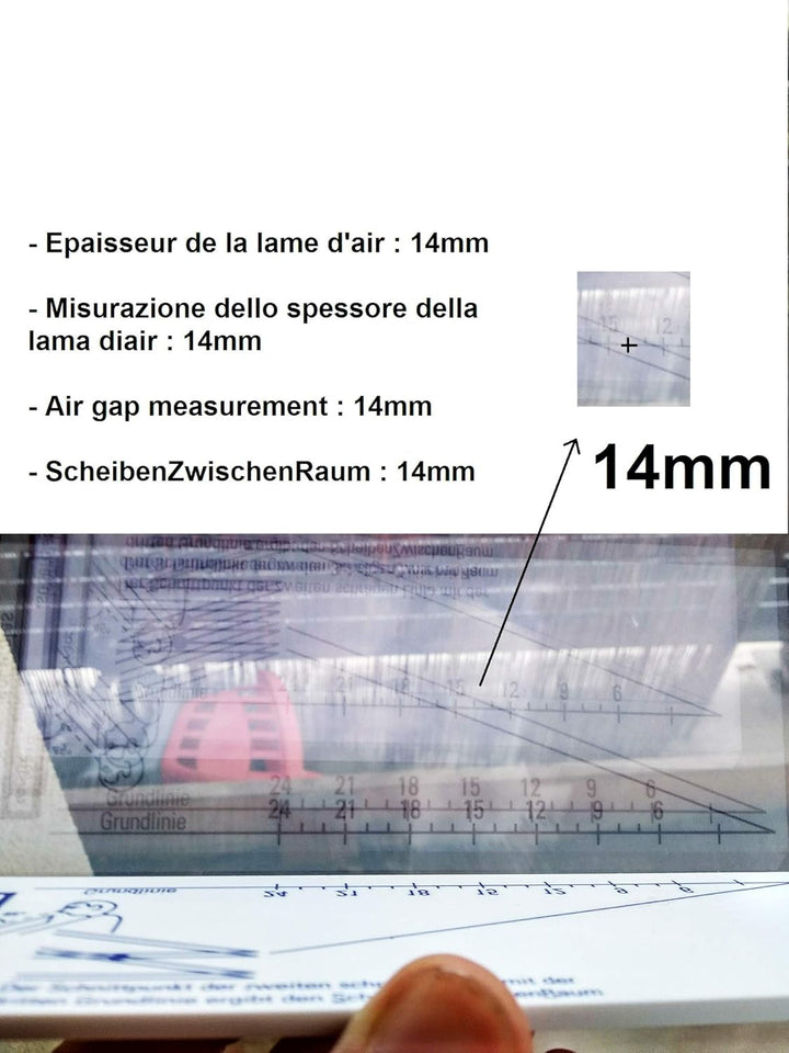 Optischer Glasdickenmesser | Dickenlehre Massnahmen von 2 bis 25° mm 5164900