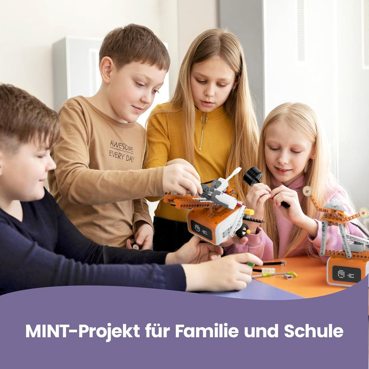 MatataStudio Creator Kit für VinciBot Kinder Programmierbarer Roboter mit 434 Bausteinen, Über 20 Ba