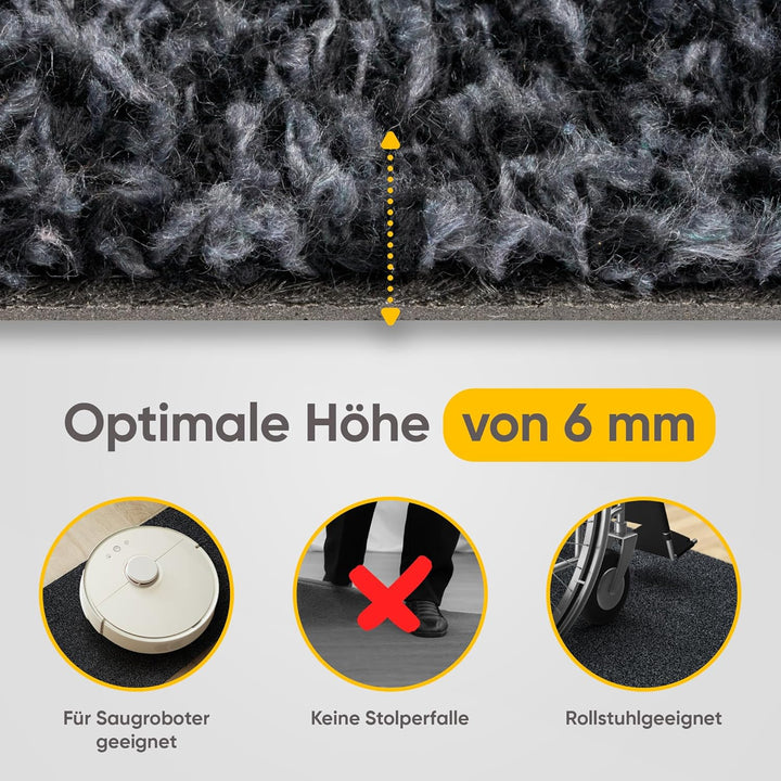 Entrando Fussmatte 50x80 cm - innen und aussen - Baumwolle - rutschfest, waschbar, robust - passt un