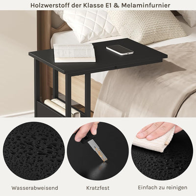 WOLTU Beistelltisch Kaffeetisch Couchtisch Sofatisch Nachttisch Betttisch Laptoptisch, Gestell aus M