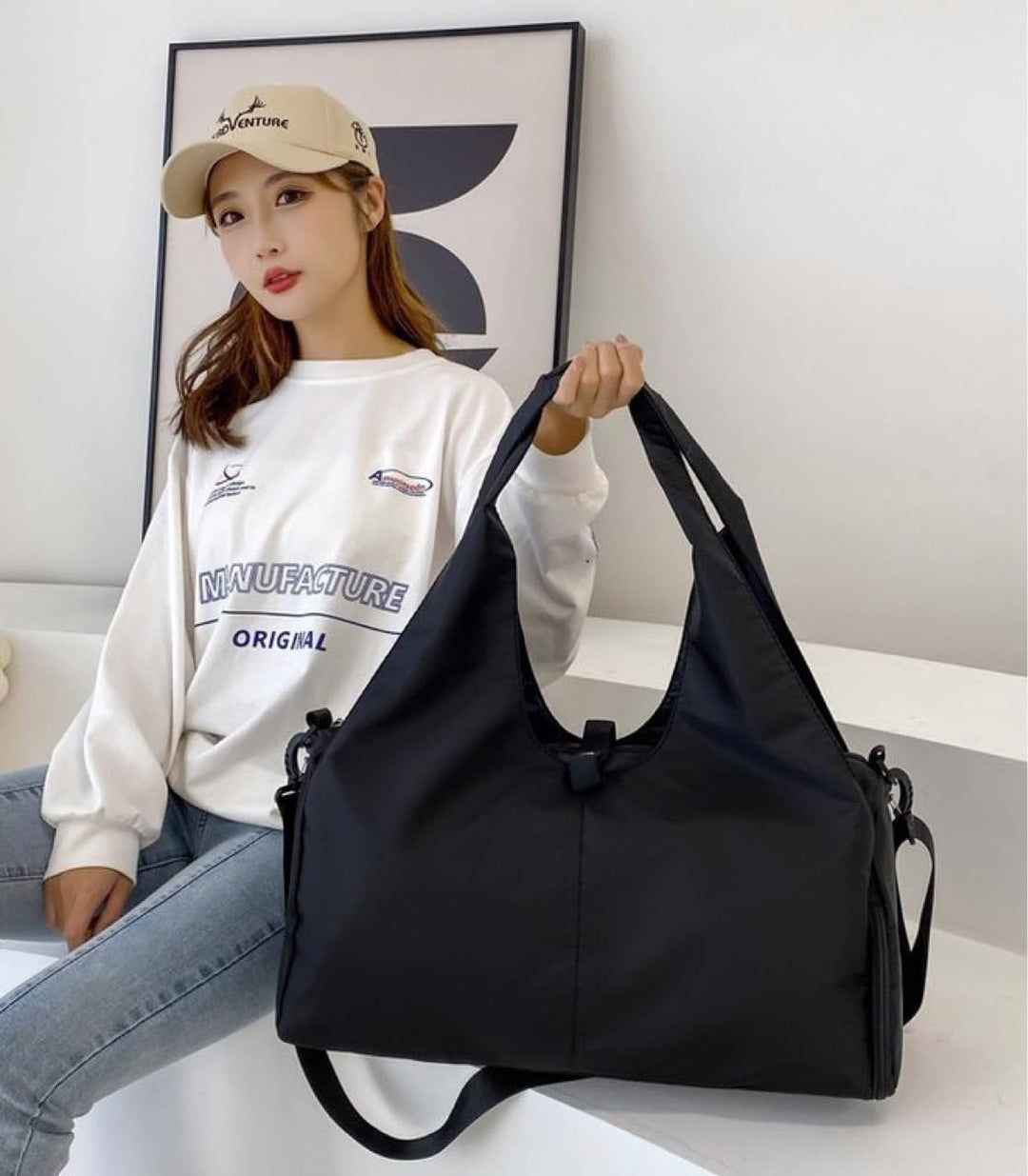 Sporttasche, Reisetasche mit Schuhfach &amp; Nassfach, Gross Gym Tasche für Damen und Herren, wasserdich