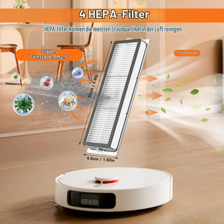 Spofan Zubehör Ersatz für Xiaomi X20+/X10+ Plus, für Dreame L10s Ultra/L10 Ultra/L10 Prime Saugrobot