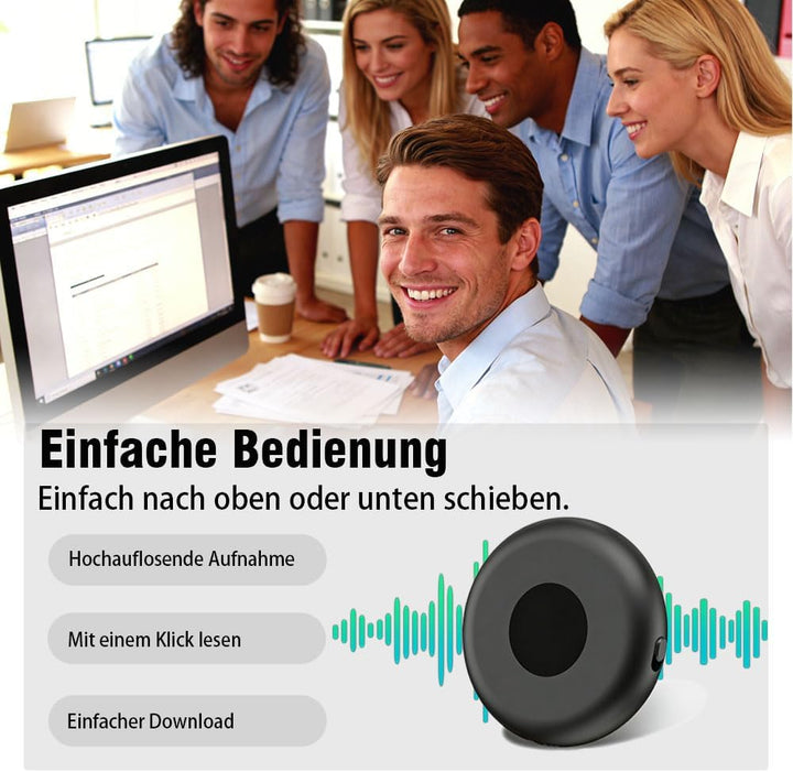 Diktiergerät Mini,64 GB Speicher Diktiergerät | Aufnahmegerät, Wiederaufladbar Über USB, Sprachaktiv