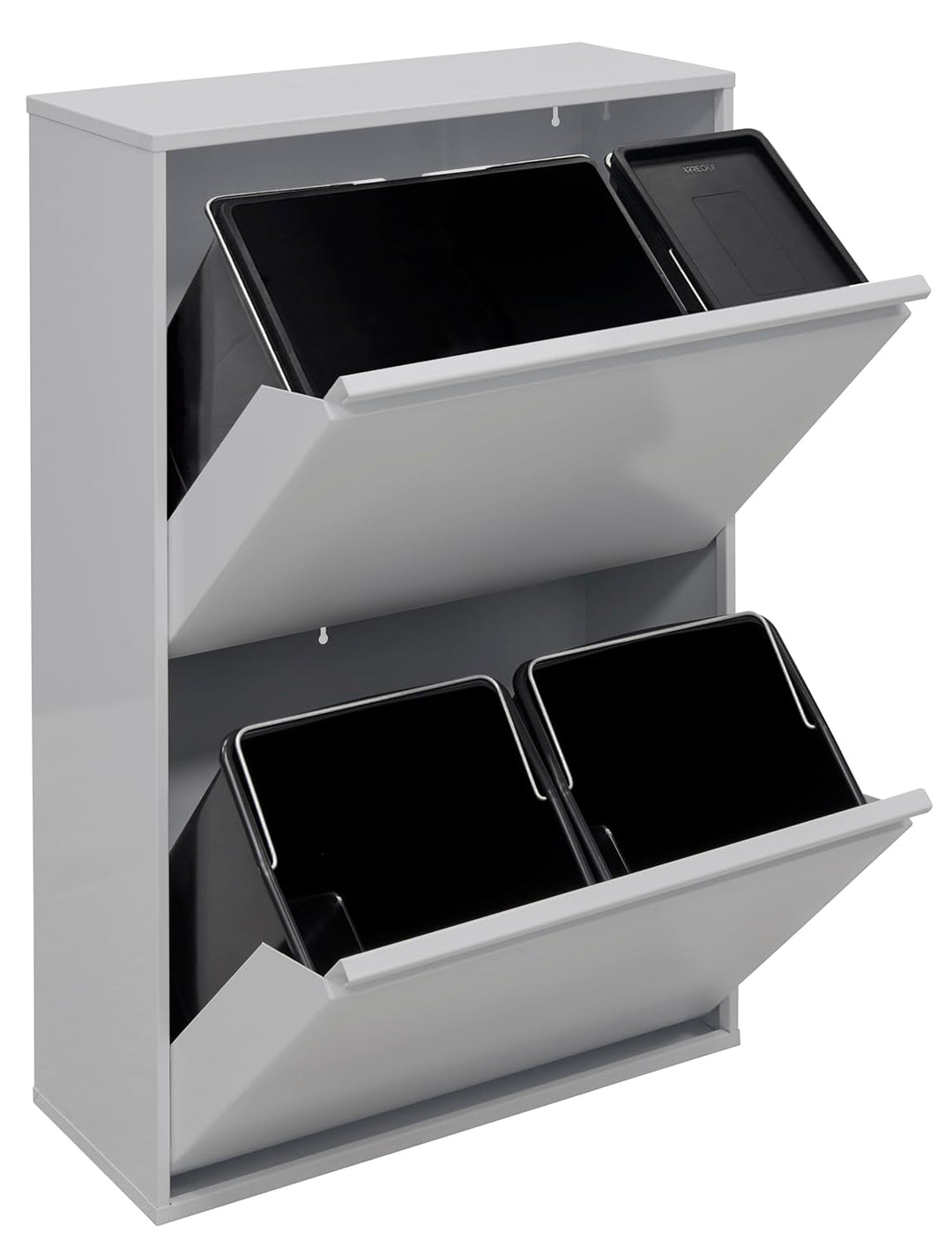 ARREGUI Basic CR602-B2 Mülltrennsystem aus Stahl | 4 Fächer Mülleimer für die Küche | 1 Extra Grosse
