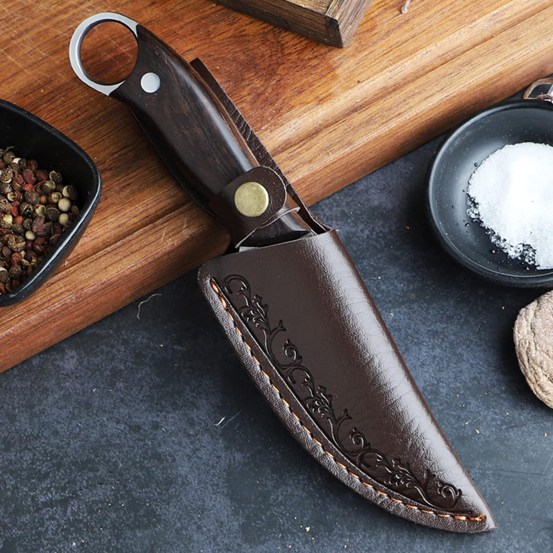 Kleines Kochmesser Japanisch Tisch Fleischmesser Handgefertigt Geschmiedetes Outdoor Camping Grills
