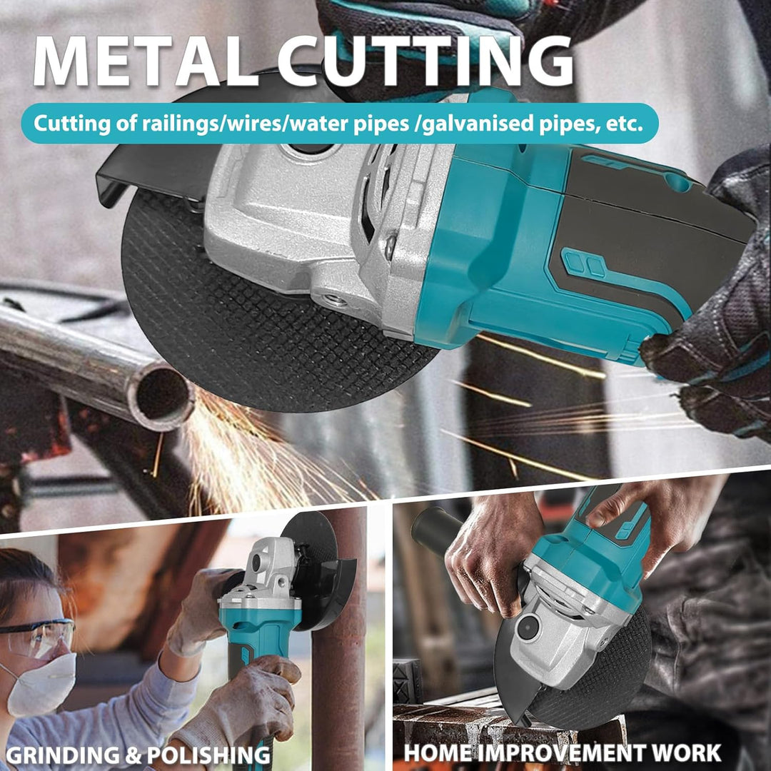 Akku Winkelschleifer, Ersatz für Makita DGA517Z, 125mm Winkelschleifer Power Trennschleifer mit 2x 5