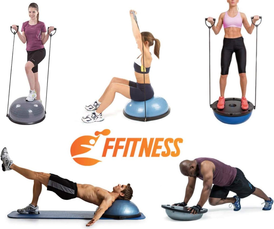 Fitness Balance Ball (Ø 60 cm) | ABS und PVC Ball | Gymball Training Board Halbkugel Kuppel | Erhöht