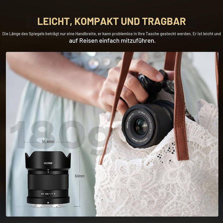 VILTROX 35mm F1.7 APS-C Prime Autofokus Objektive für Nikon Z Mount Kamera Objektive Standard Camera