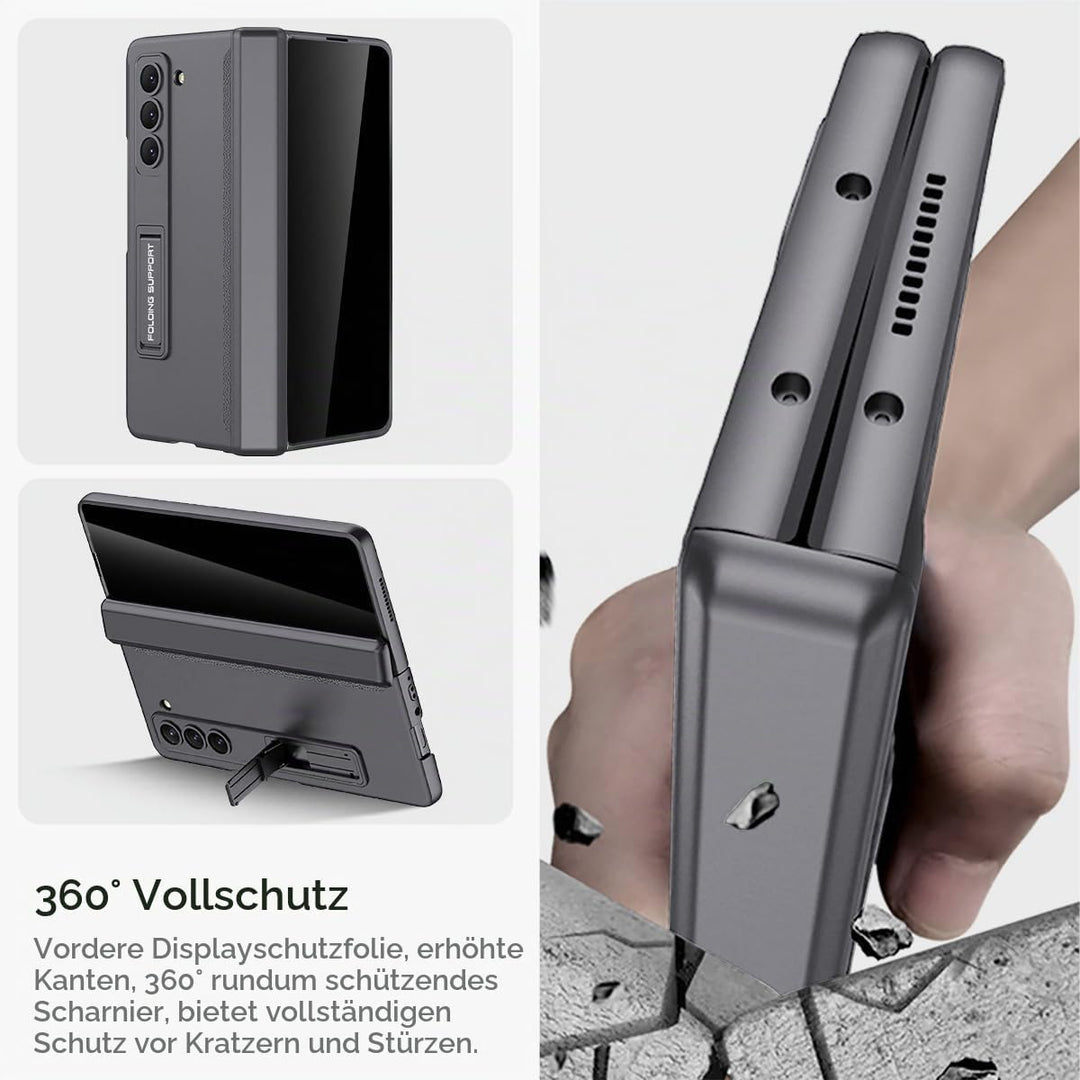Miimall Kompatibel mit Samsung Galaxy Z Fold 5 Hülle mit Displayschutz Anti-Peeping+Magnetischer Sch