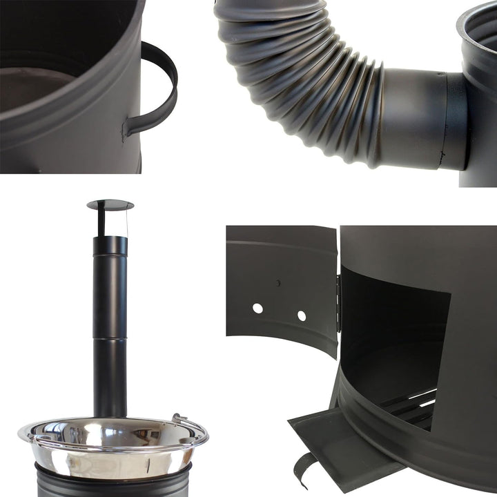 Grillplanet Gulaschkanone mit 20 Liter Gulaschkessel aus Edelstahl, Eintopfofen