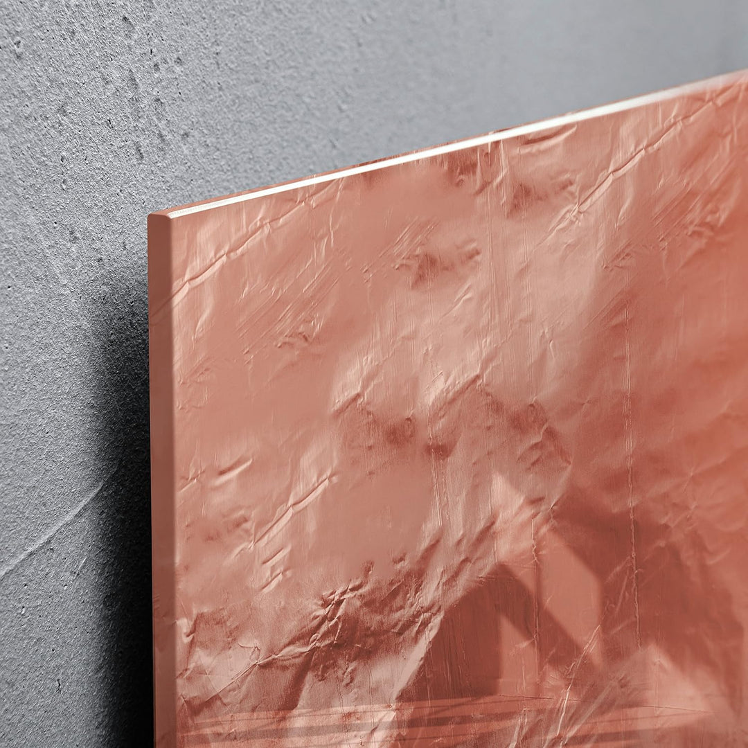 SIGEL GL265 Premium Glas-Magnetboard 48 x 48 cm Kupfer-Optik - einfache Montage - Magnettafel Artver