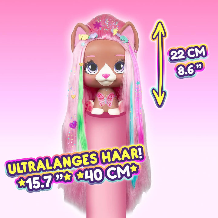VIP PETS Mega Pet Nyla | Styling Head Puppe mit extra langen Haaren; leicht zu kämmen und stylen; mi