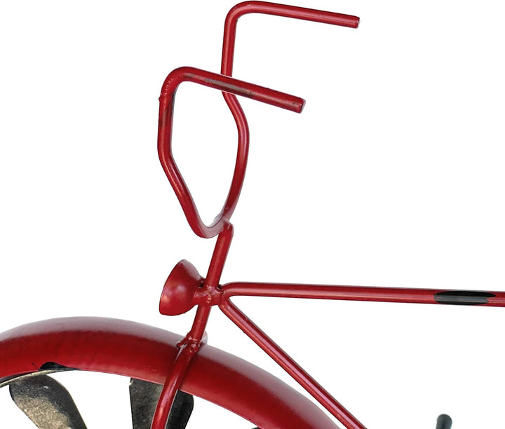 DanDiBo Gartenstecker Metall Fahrrad XL 160 cm Rot 96100 Shabby Windspiel Windrad Wetterfest Gartend