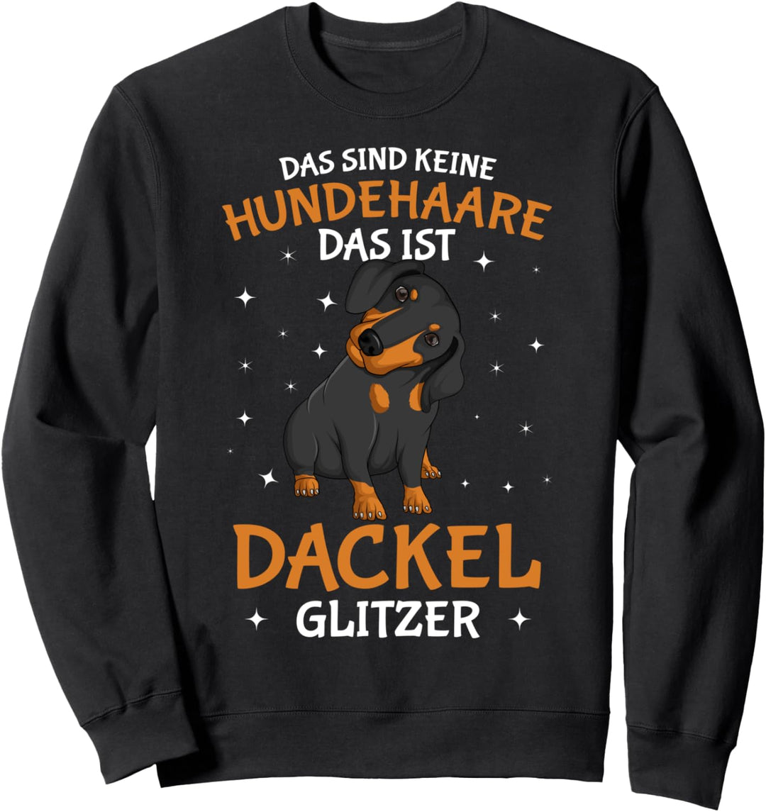 Dackel Glitzer Dachshund Teckel Kinder Mädchen Frauen Sweatshirt