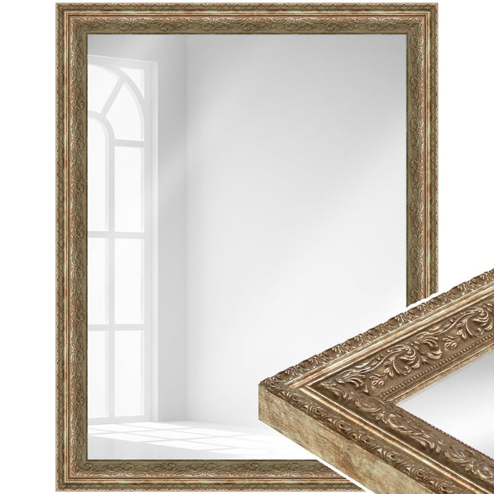 WANDStyle Spiegel Barock und Antik Stil I Aussenmass ca. 41x56 cm I Farbe Bronze I bronzener Wandspi